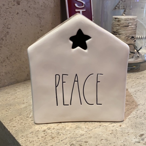 Rae Dunn  “Peace” Ceramic Candle Holder. - Picture 1 of 6